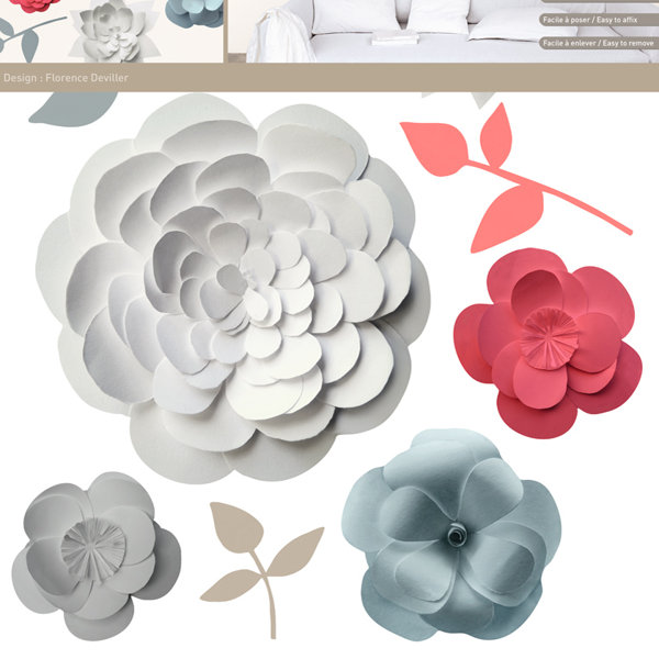 Retrospect Group Flowers Decorative Wall Decal & Reviews Wayfair